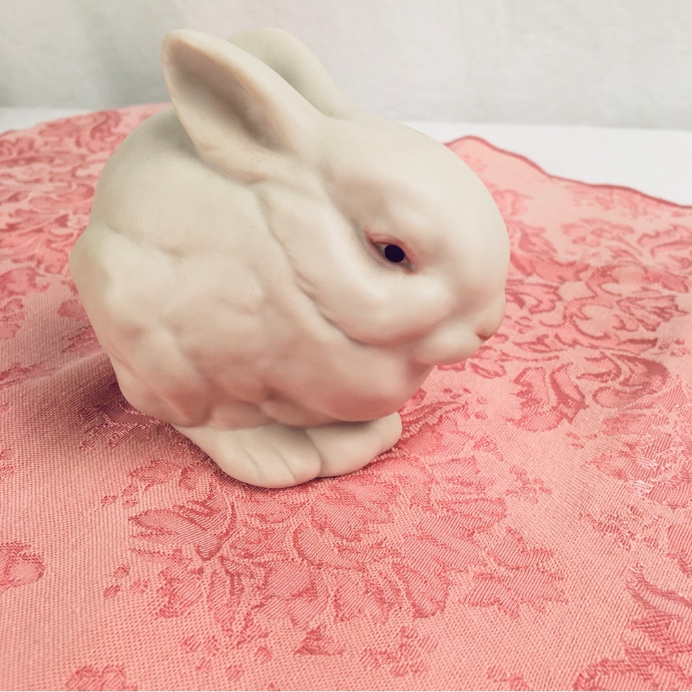 Elegant Cream Cybis Porcelain Rabbit Figurine